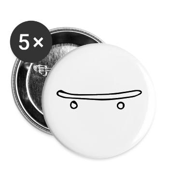 Skateboard,Sportpark,Sport,städtisch,Extrem,Brett - Buttons groß 56 mm (5er Pack) - Weiß - Vorne