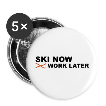 ski - Buttons groß 56 mm (5er Pack) - Weiß - Vorne