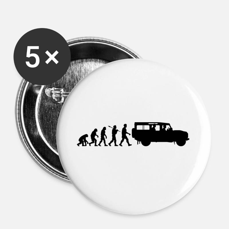Defender 110 Evolution - Buttons large 2.2''/56 mm (5-pack) - white