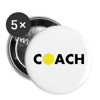 tennis coach - Buttons groß 56 mm (5er Pack) - Weiß - Vorne