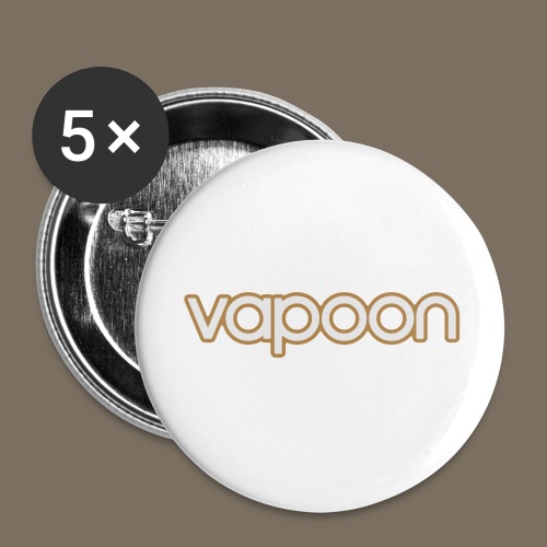 Vapoon Logo simpel 2 Farb - Buttons groß 56 mm (5er Pack)
