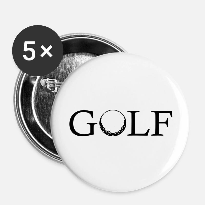 golf - Buttons large 2.2''/56 mm (5-pack) - white