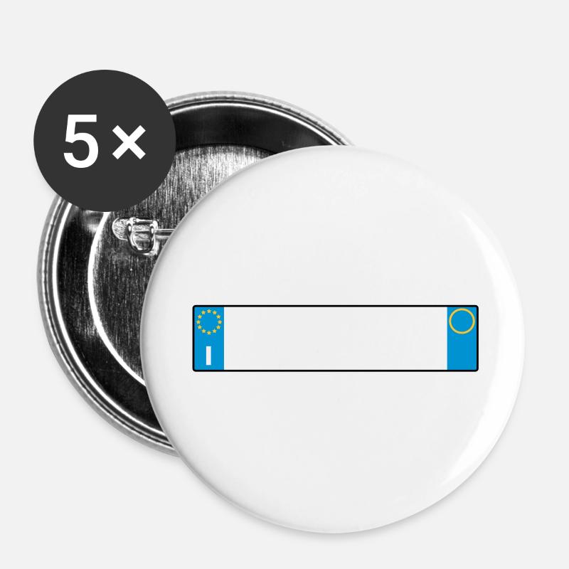 license plate Italy_g1 - Buttons large 2.2''/56 mm (5-pack) - white
