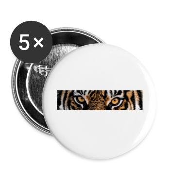 Eye of the tiger - Buttons groß 56 mm (5er Pack) - Weiß - Vorne