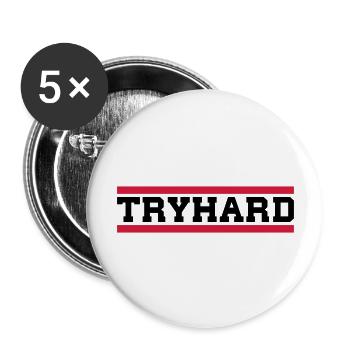 Tryhard - Buttons groß 56 mm (5er Pack) - Weiß - Vorne