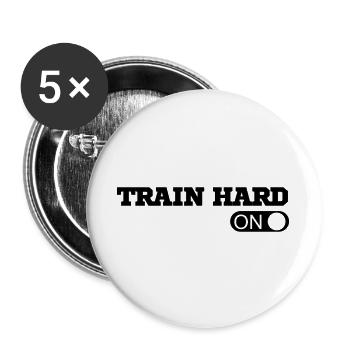 Workout - Buttons groß 56 mm (5er Pack) - Weiß - Vorne