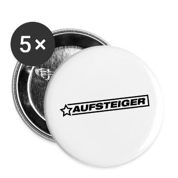 aufsteiger_yu1 - Buttons groß 56 mm (5er Pack) - Weiß - Vorne