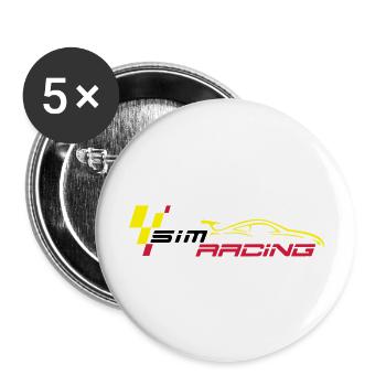 SIMRACING - eRacing - Lot de 5 grands badges (56 mm) - blanc - Devant