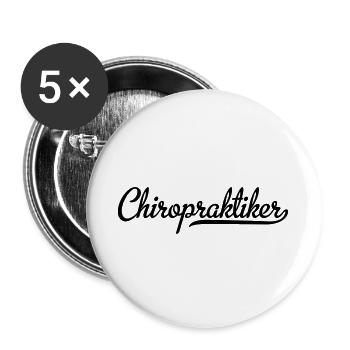 chiropraktiker - Buttons groß 56 mm (5er Pack) - Weiß - Vorne