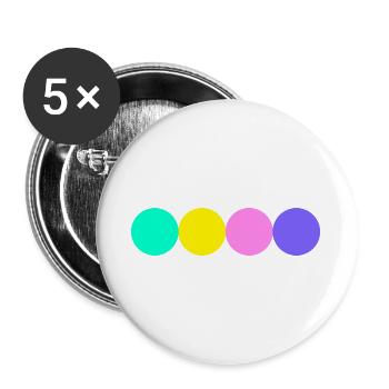 Color circles neon la street art - Buttons large 2.2''/56 mm (5-pack) - white - Front