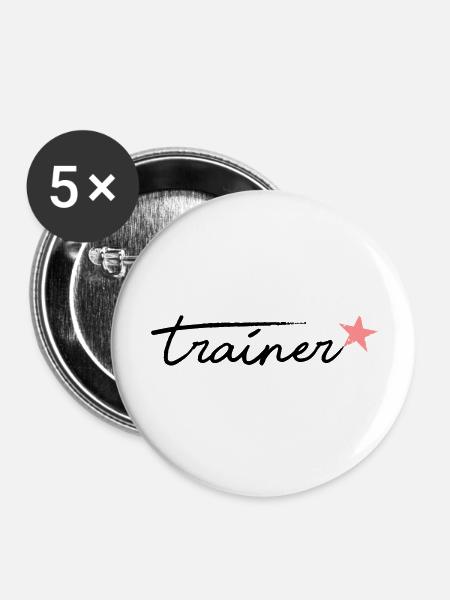 Trainer - Buttons groß 56 mm (5er Pack) - Weiß