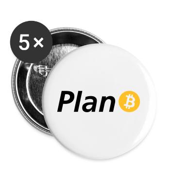 Plan B - Buttons groß 56 mm (5er Pack) - Weiß - Vorne