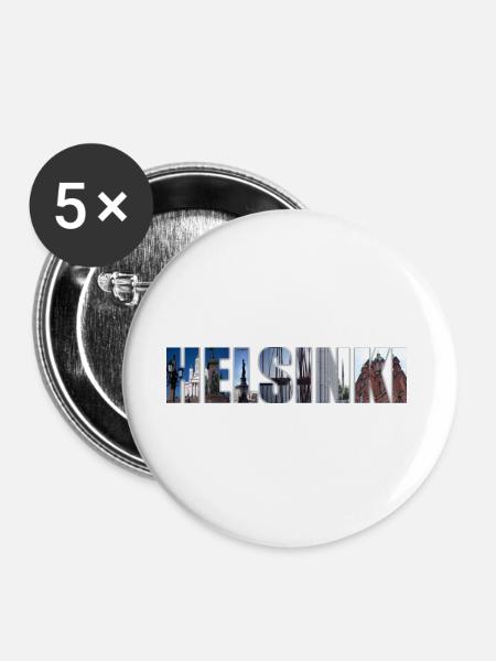 HELSINKI - Buttons groß 56 mm (5er Pack) - Weiß