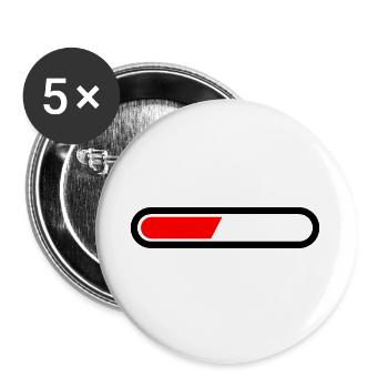 Ladebalken Vektor geladen Loading Design 002 - Buttons groß 56 mm (5er Pack) - Weiß - Vorne