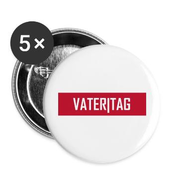 Vatertag - Buttons groß 56 mm (5er Pack) - Weiß - Vorne