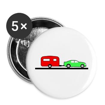 Voiture - Lot de 5 grands badges (56 mm) - blanc - Devant