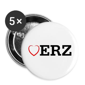Ich Liebe das Erzgebirge - Buttons groß 56 mm (5er Pack) - Weiß - Vorne