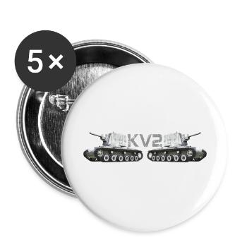 kv2 - Lot de 5 grands badges (56 mm) - blanc - Devant
