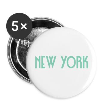 New York - Buttons large 2.2''/56 mm (5-pack) - white - Front