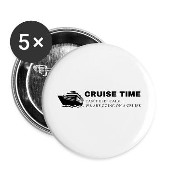 Kreuzfahrt Can´t keep calm - am going on a cruise - Buttons groß 56 mm (5er Pack) - Weiß - Vorne