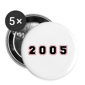 2005 Year Number - Buttons large 2.2''/56 mm (5-pack) - white - Front