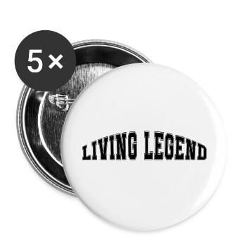 Living Legend - Buttons large 2.2''/56 mm (5-pack) - white - Front