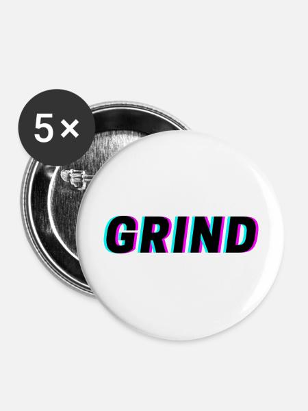 Grind - Buttons groß 56 mm (5er Pack) - Weiß
