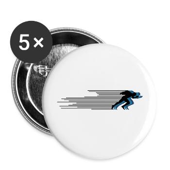 Biking Running Marathon Triathlon Bike - Buttons large 2.2''/56 mm (5-pack) - white - Front
