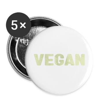 Vegan - splash - Lot de 5 grands badges (56 mm) - blanc - Devant