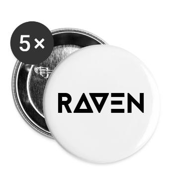 Rave - Lot de 5 grands badges (56 mm) - blanc - Devant