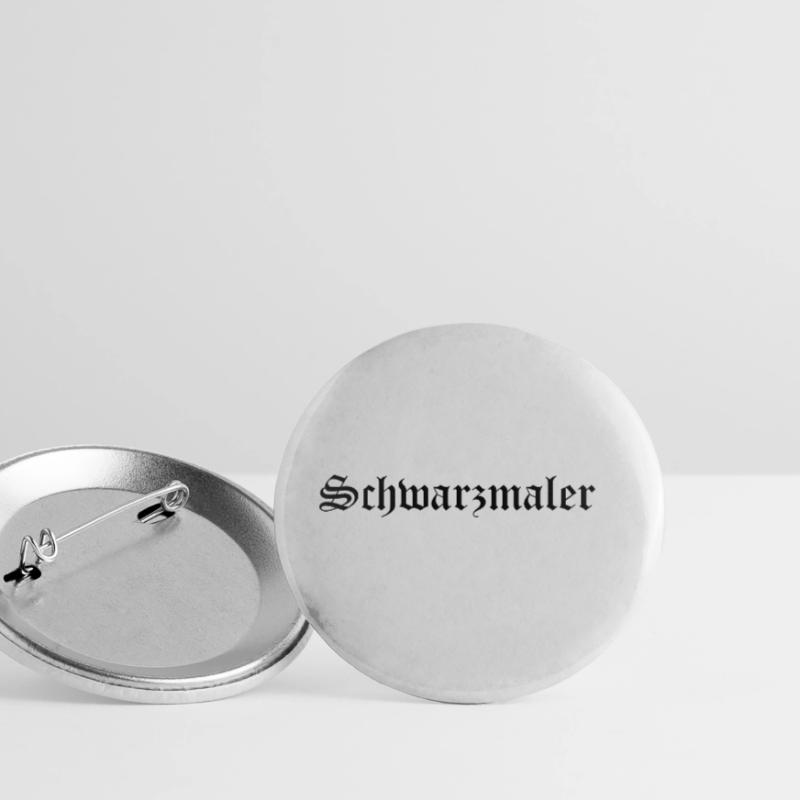 Gothic Ästhetik schwarze Schwarzmaler dark wave Buttons groß 56 mm (5er Pack)
