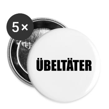 Übeltäter - Buttons groß 56 mm (5er Pack) - Weiß - Vorne