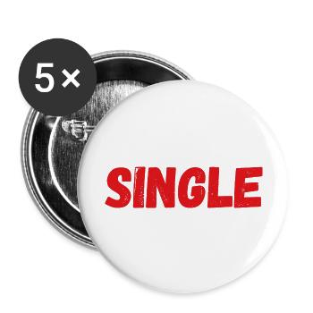 Single - Buttons groß 56 mm (5er Pack) - Weiß - Vorne