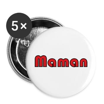 MOTHER's DAY. HAPPY MOTHER'S DAY. MOM - Buttons large 2.2''/56 mm (5-pack) - white - Front