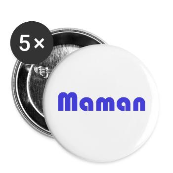 MOM. MOTHER's DAY. HAPPY MOTHER'S BIRTHDAY - Buttons large 2.2''/56 mm (5-pack) - white - Front