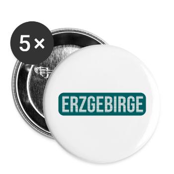 Erzgebirge Heimat Logo - Buttons groß 56 mm (5er Pack) - Weiß - Vorne