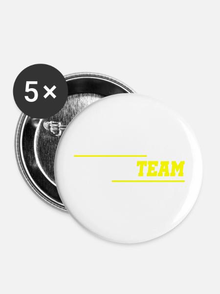 Dream Team - Buttons groß 56 mm (5er Pack) - Weiß