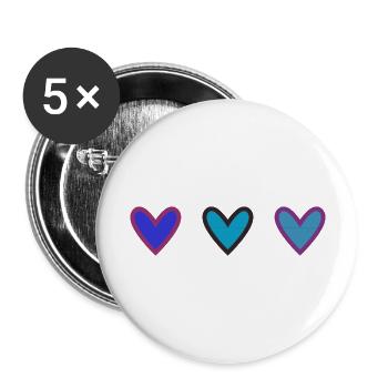 CHRISTMAS. MERRY CHRISTMAS. MERRY CHRISTMAS. NEW YEAR’S DAY - Buttons large 2.2''/56 mm (5-pack) - white - Front
