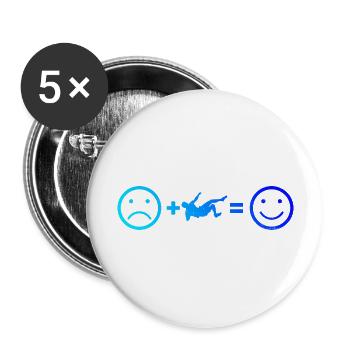 Escalade Bloc Grimpeur Homme Bloc - Lot de 5 grands badges (56 mm) - blanc - Devant