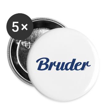 Brother dark blue 2024 - Buttons large 2.2''/56 mm (5-pack) - white - Front