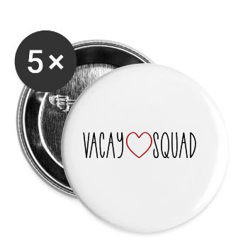 Vacay Squad Herz - Buttons groß 56 mm (5er Pack) - Weiß - Vorne