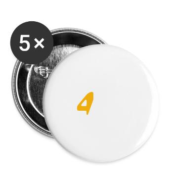 Vintage 1970 Drôle 54 ans Bday Hommes Femmes - Lot de 5 grands badges (56 mm) - blanc - Devant
