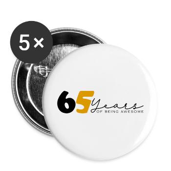 Vintage 1959 Funny 65 Year Old Bday Men Women - Buttons large 2.2''/56 mm (5-pack) - white - Front