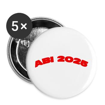 ABI 2025 – Wir lassen’s krachen! 🎉 - Buttons groß 56 mm (5er Pack) - Weiß - Vorne