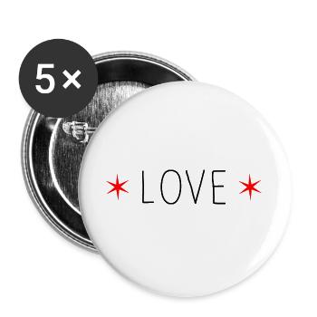 WEIHNACHTEN. FROHE WEIHNACHTEN. FROHE WEIHNACHTEN. NEUJAHRSTAG - Buttons groß 56 mm (5er Pack) - Weiß - Vorne