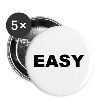 EASY - Buttons large 2.2''/56 mm (5-pack) - white - Front