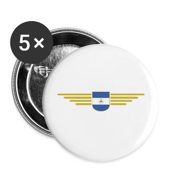 Nicaragua T-Shirt Design - Buttons large 2.2''/56 mm (5-pack) - white - Front