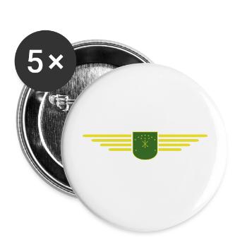 Adygea Design – Stylish for fans of the region - Buttons large 2.2''/56 mm (5-pack) - white - Front