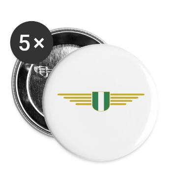 Nigeria Design – Show your love for the country - Buttons large 2.2''/56 mm (5-pack) - white - Front