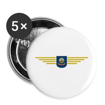 Idaho Fan T-Shirt – Nature & Adventure - Buttons large 2.2''/56 mm (5-pack) - white - Front